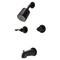 Kingston Brass KBX8140SVL Two-Handle Tub and Shower Faucet, Matte Black KBX8140SVL - alternate 1